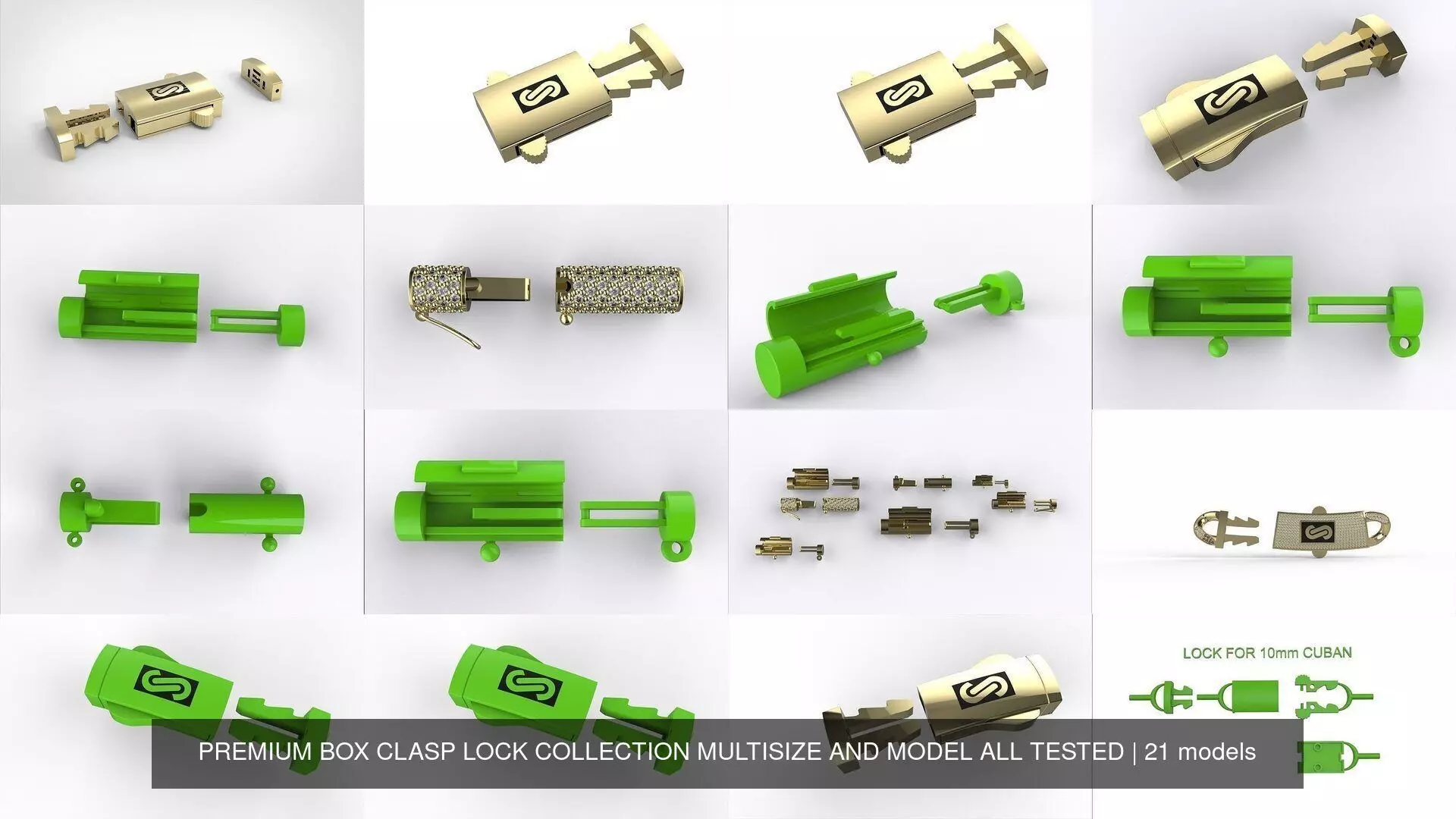 PREMIUM 22 BOX CLASP LOCK COLLECTION MULTISIZE  ALL TESTED _2