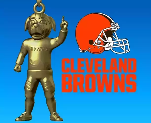NFL - Necklaces CLEVELAND BROWNS- Hanging Figurine - 3D print 3D print model