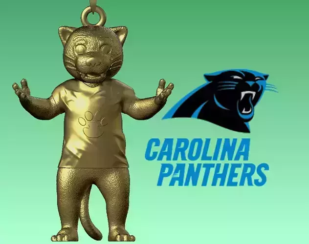 NFL - Necklaces CAROLINA PANTHERS FOOTBALL- Hanging Figurine 3D print model