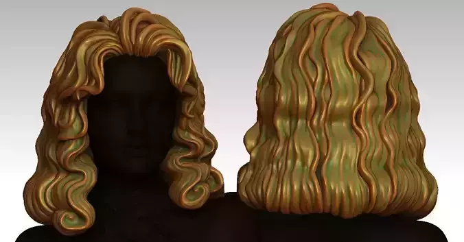 3D Hairstyles for girl V72 3D print model