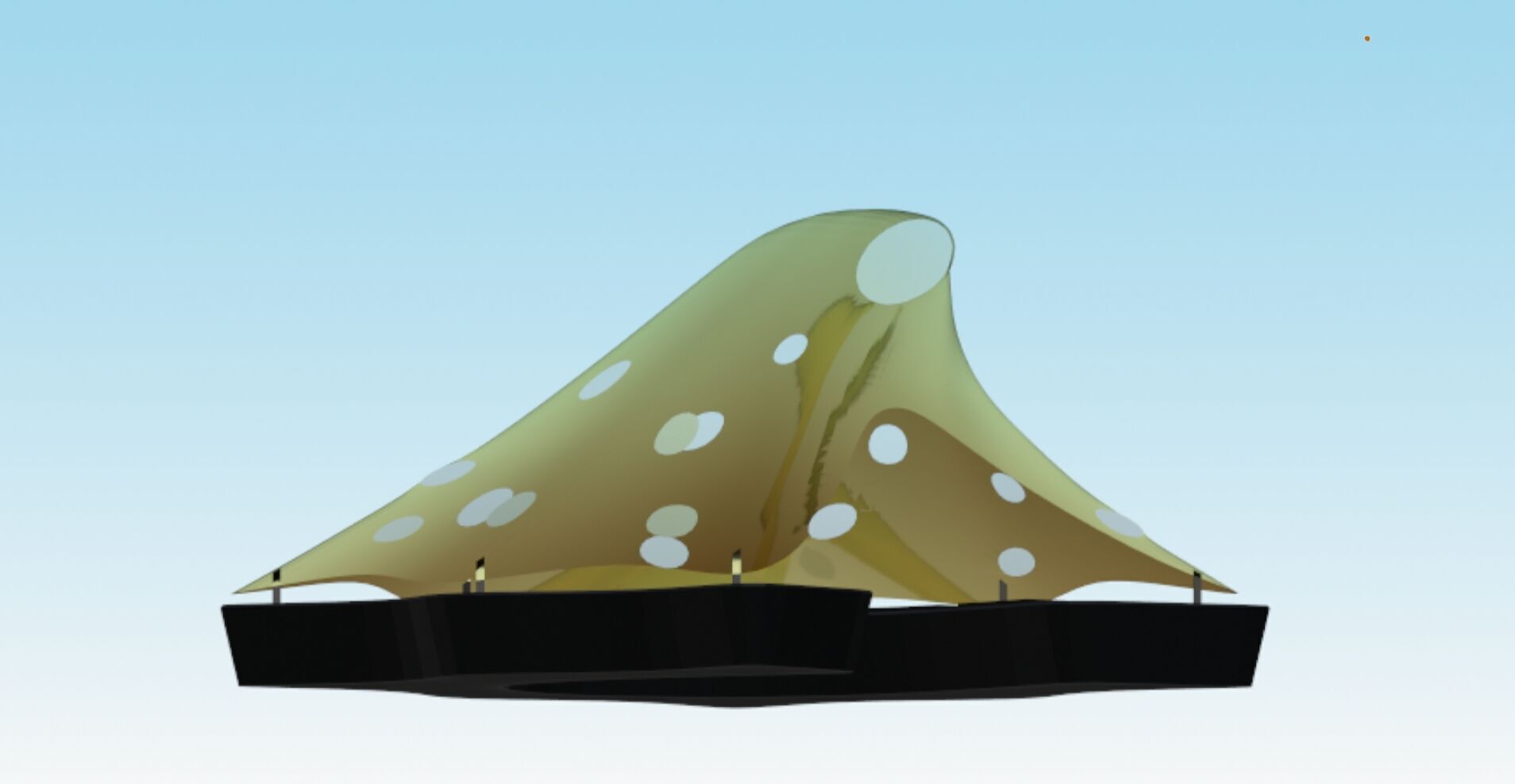 FutureCity Bus Stop Low-poly 3D model_3