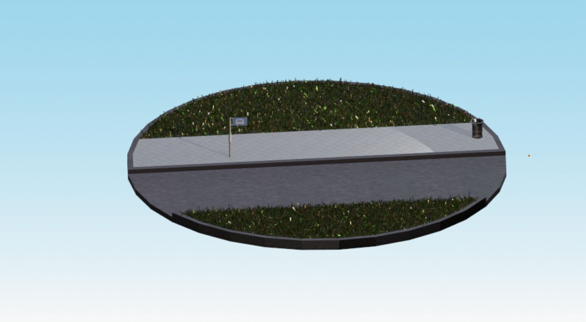 FutureCity Bus Stop Low-poly 3D model_4