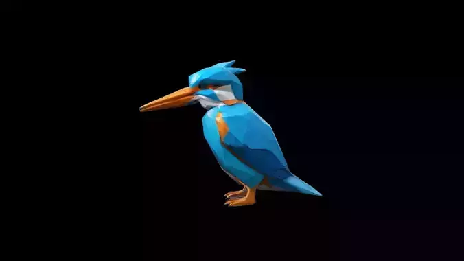 3d Render The Kingfisher Is A Striking Bird