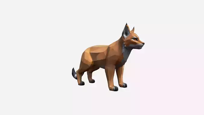 3d Render The Lynx Is A Medium-sized Wild Cat 3D model