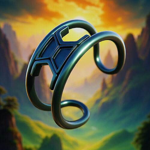 HexaCore Spiral Ring - Futuristic Jewelry Design 57 3D print model