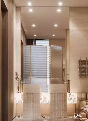 luxury bathroom design - Luxury Guest Bathroom  3D model