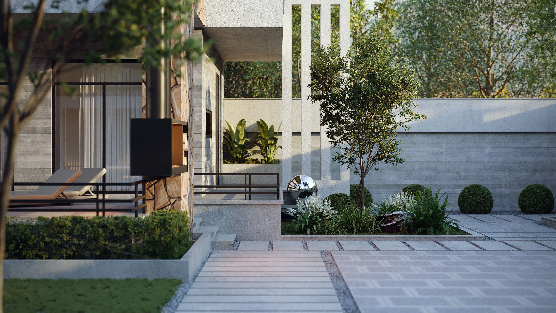 Cube Villa 3D model_6