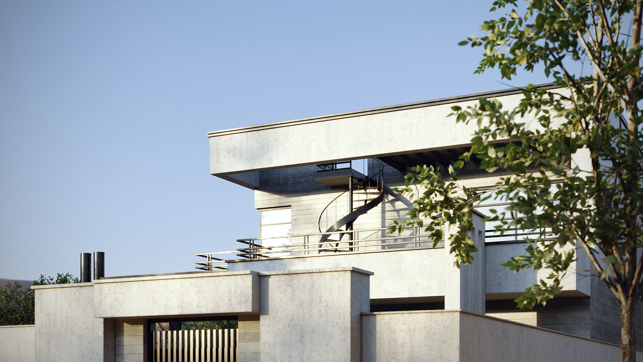 Cube Villa 3D model_4