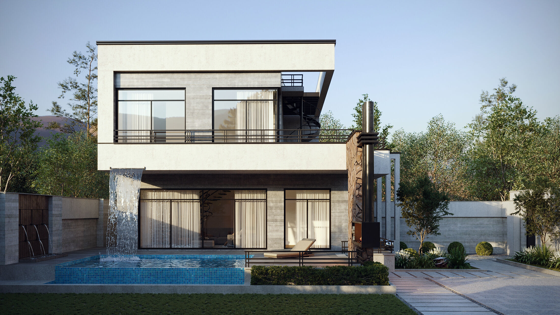 Cube Villa 3D model_2