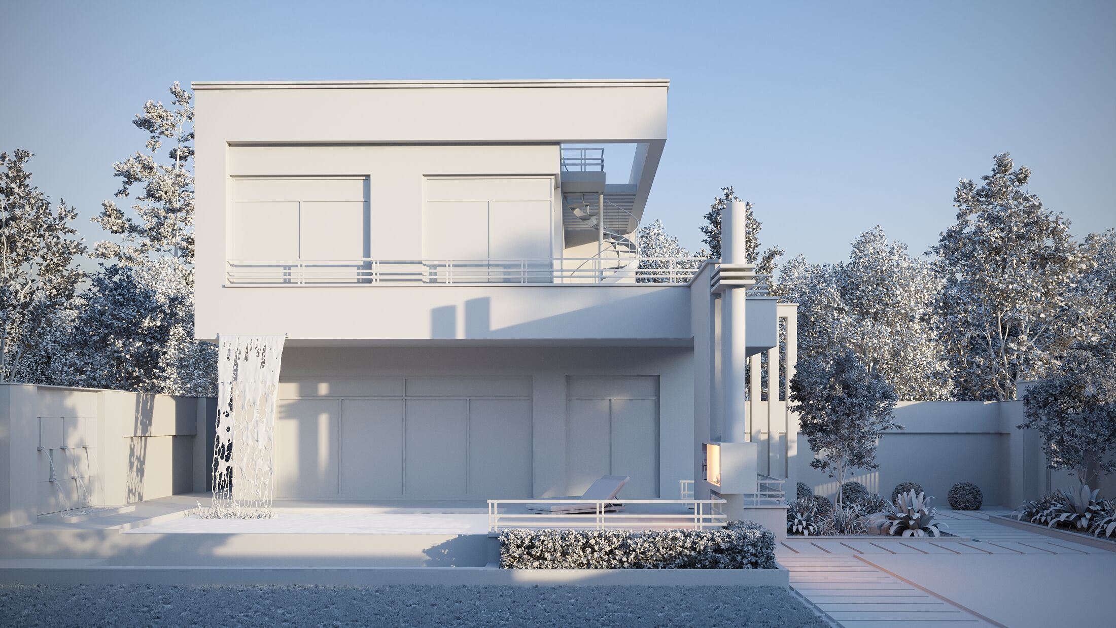 Cube Villa 3D model_10