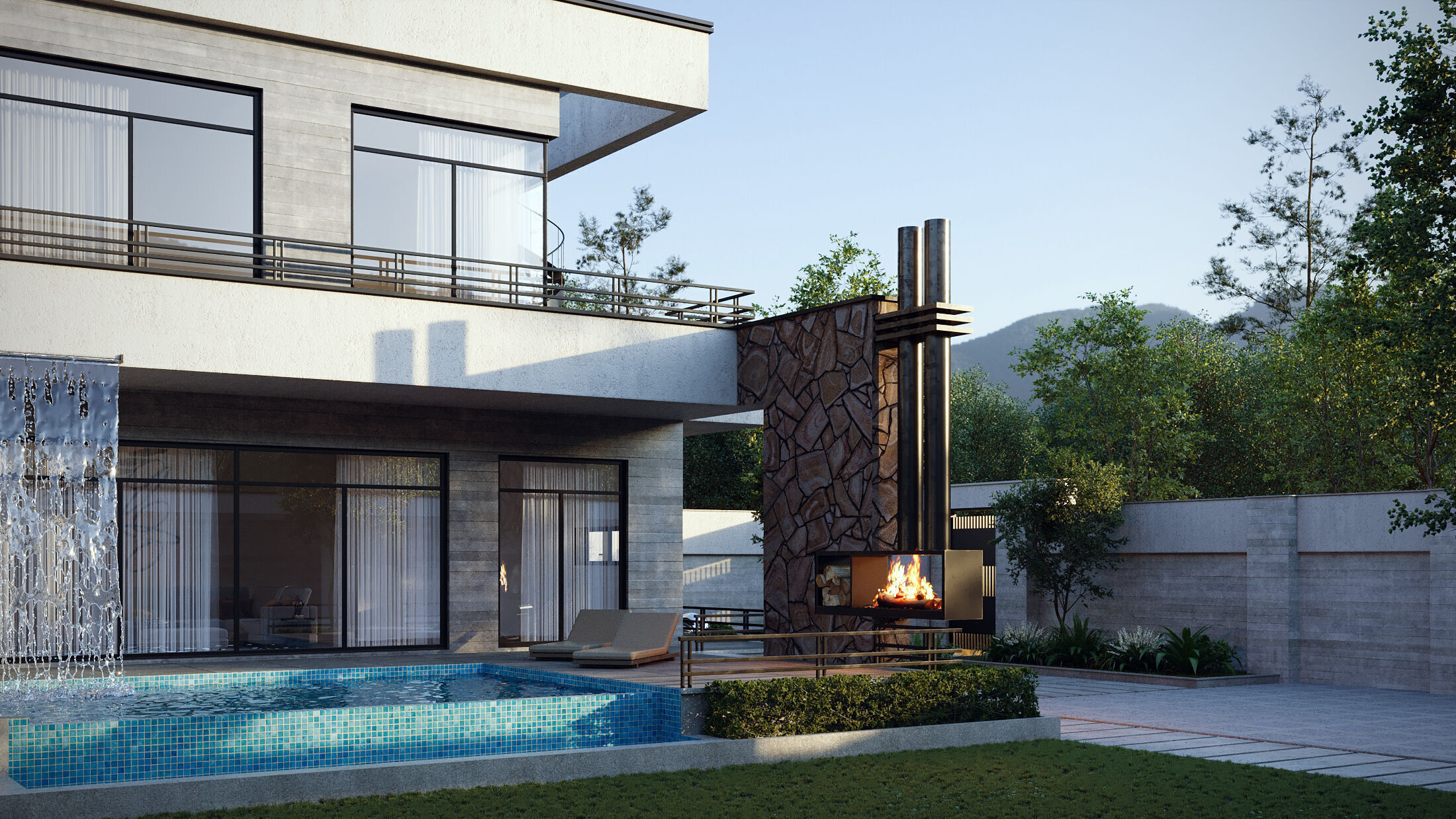 Cube Villa 3D model_3