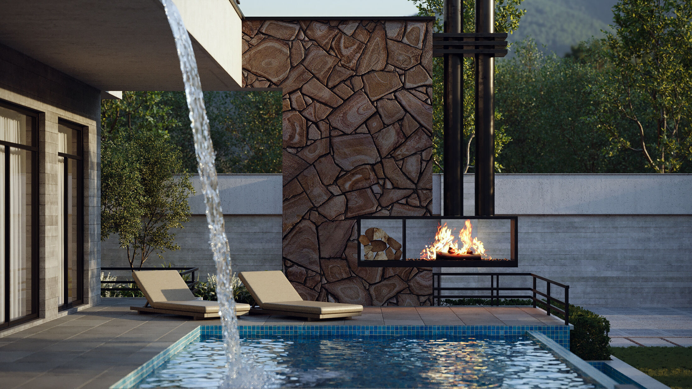 Cube Villa 3D model_5