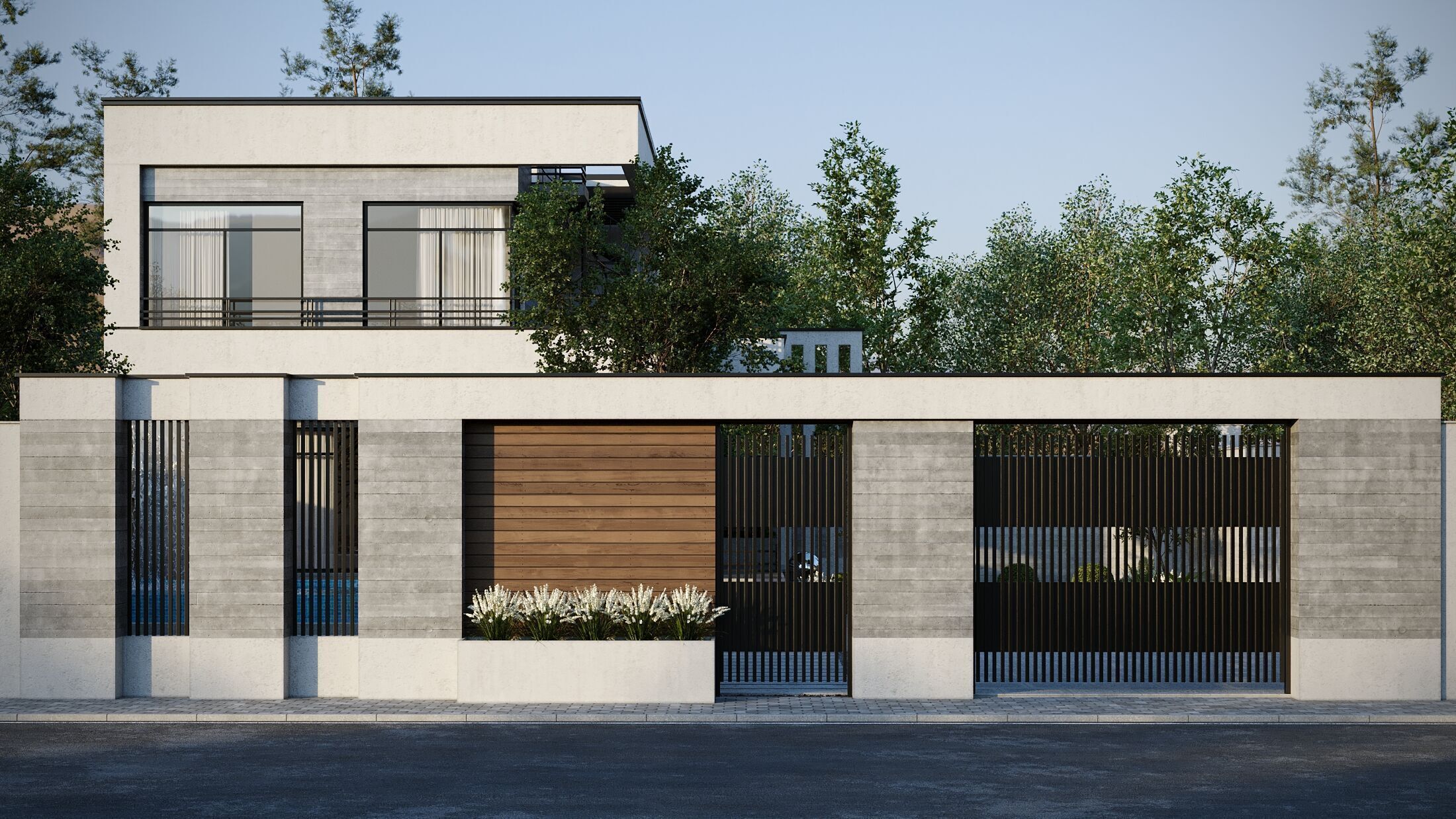 Cube Villa 3D model_7