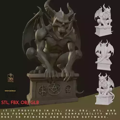 Demon Figure Ready for 3D Print FBX STL OBJ