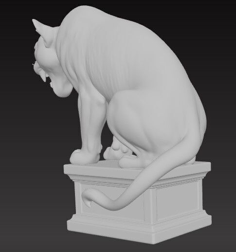 Wild Lioness Statue 3D Printable FBX STL OBJ 3D print model_1