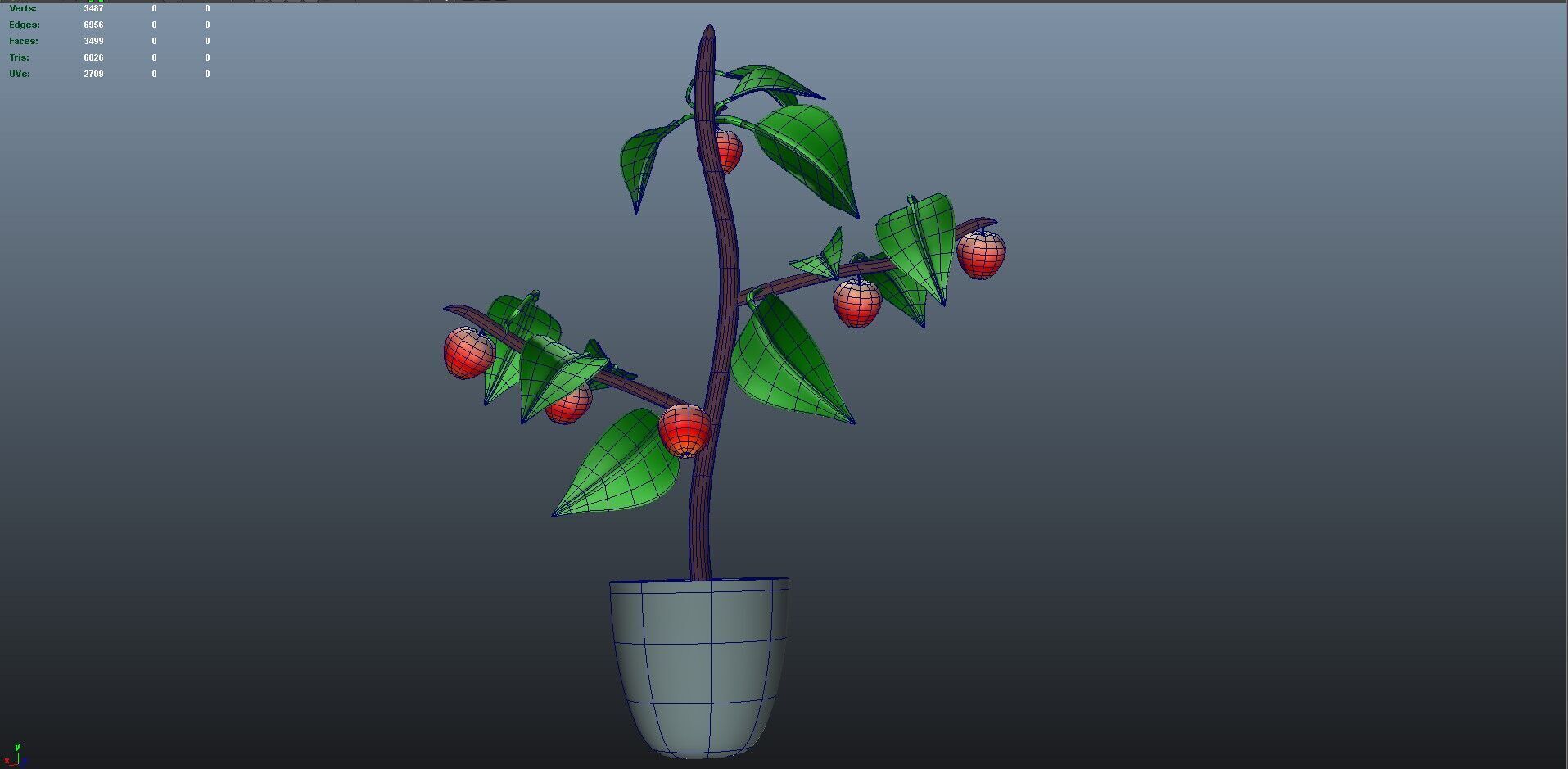 Apple plant 3D model_7