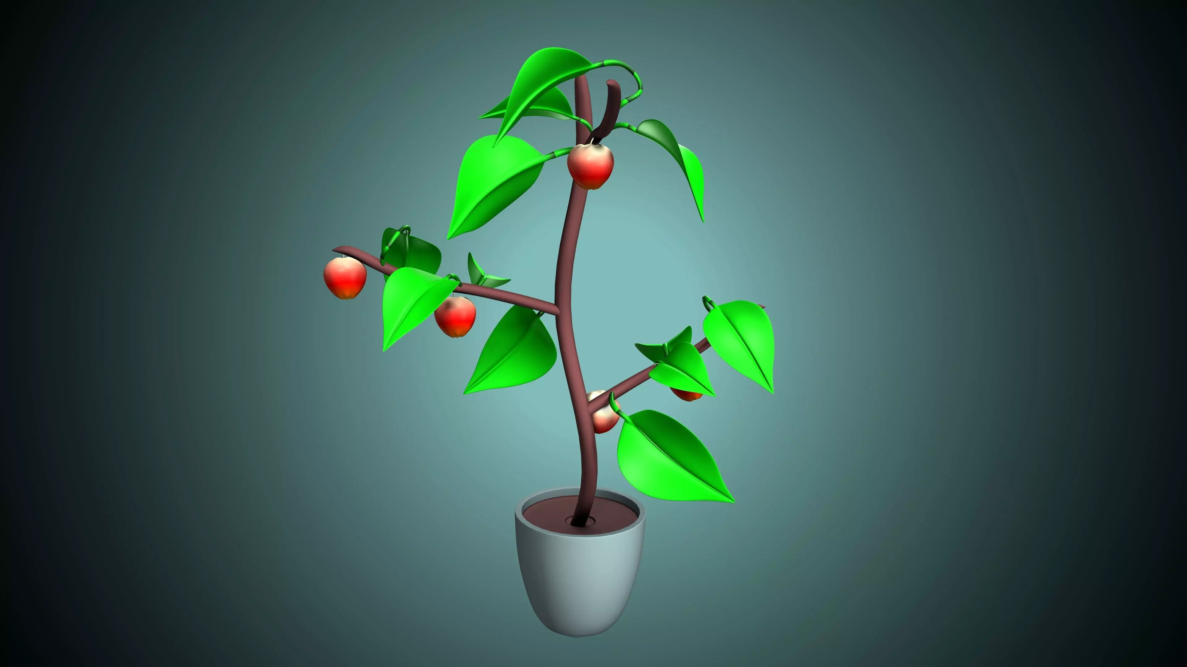 Apple plant 3D model_0