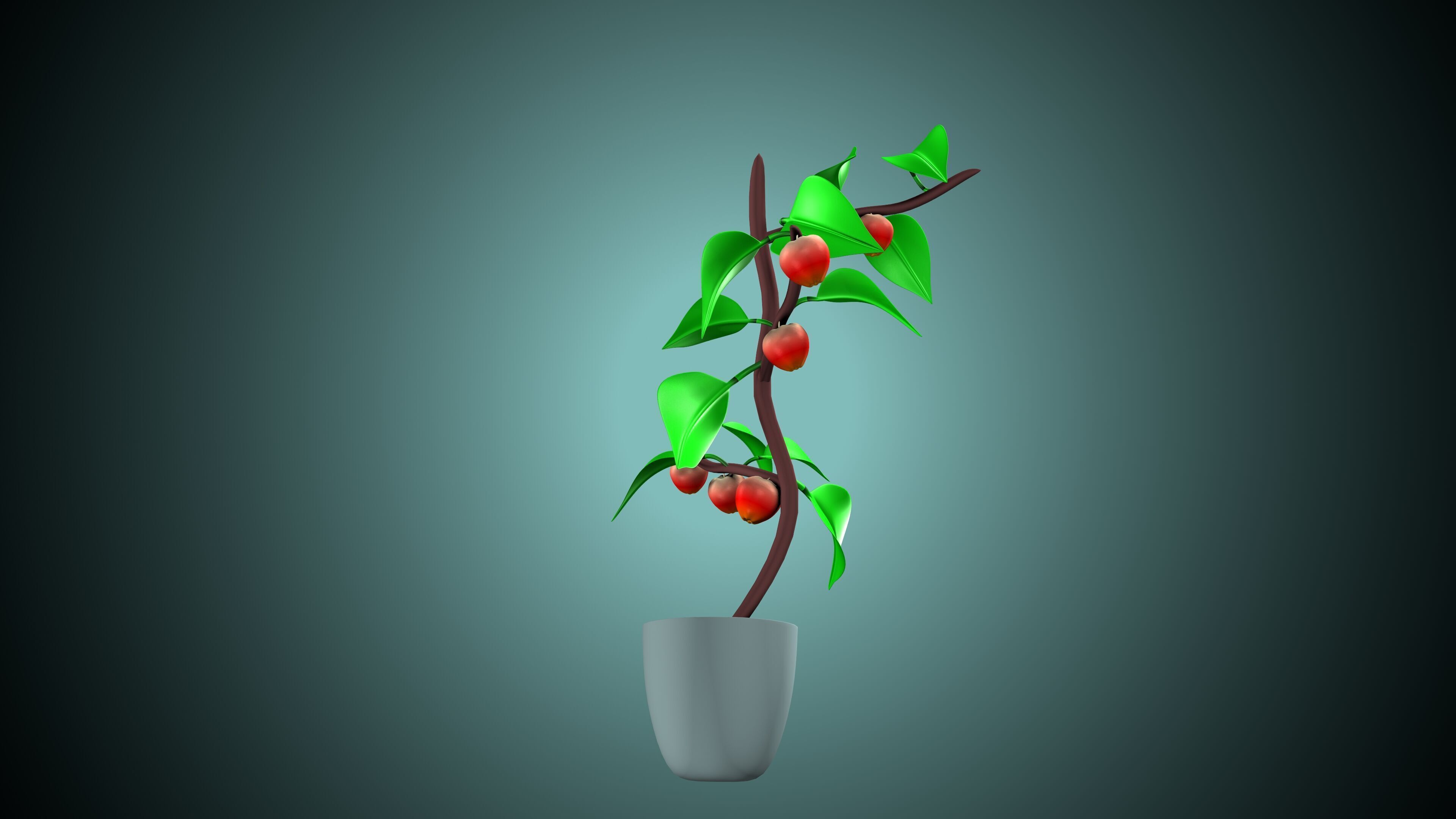 Apple plant 3D model_3