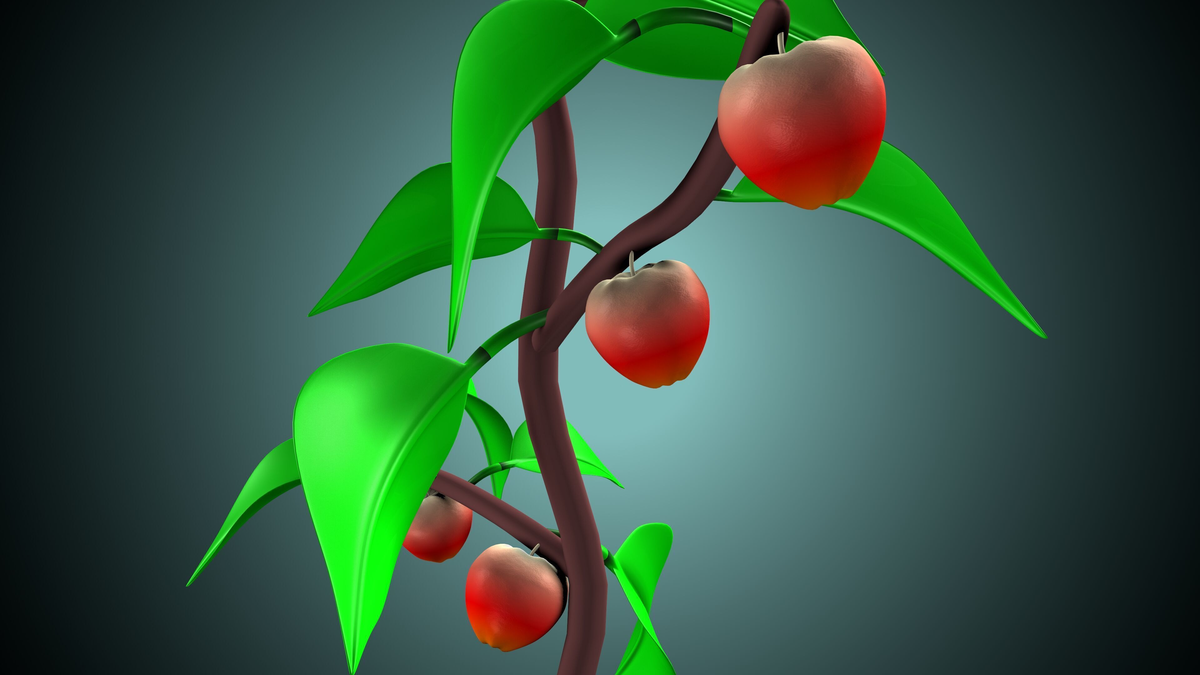 Apple plant 3D model_4