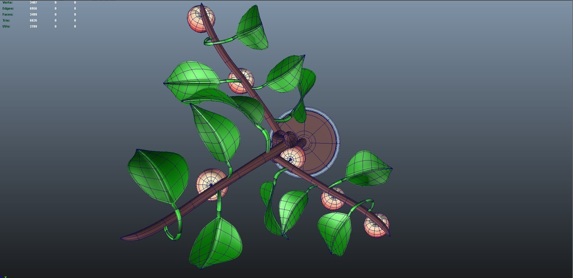 Apple plant 3D model_9