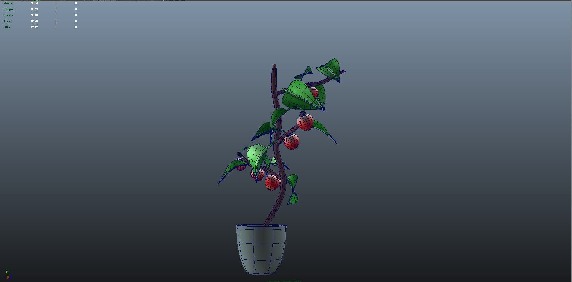 Apple plant 3D model_6