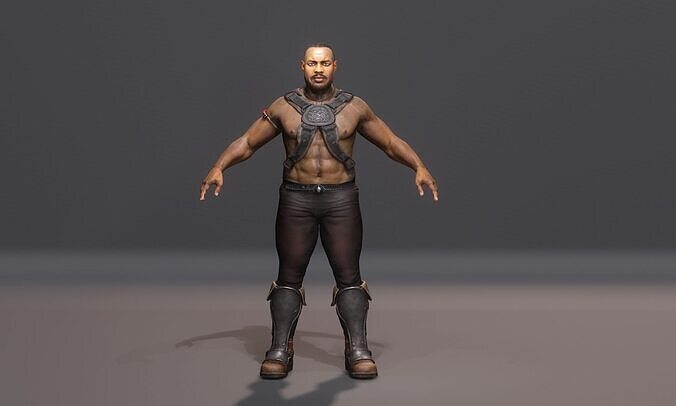 jax 3D Character RIg  Low-poly 3D model