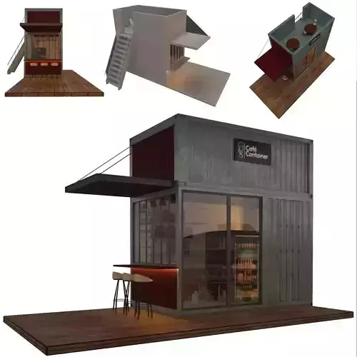 Cafe Container 3D Model 