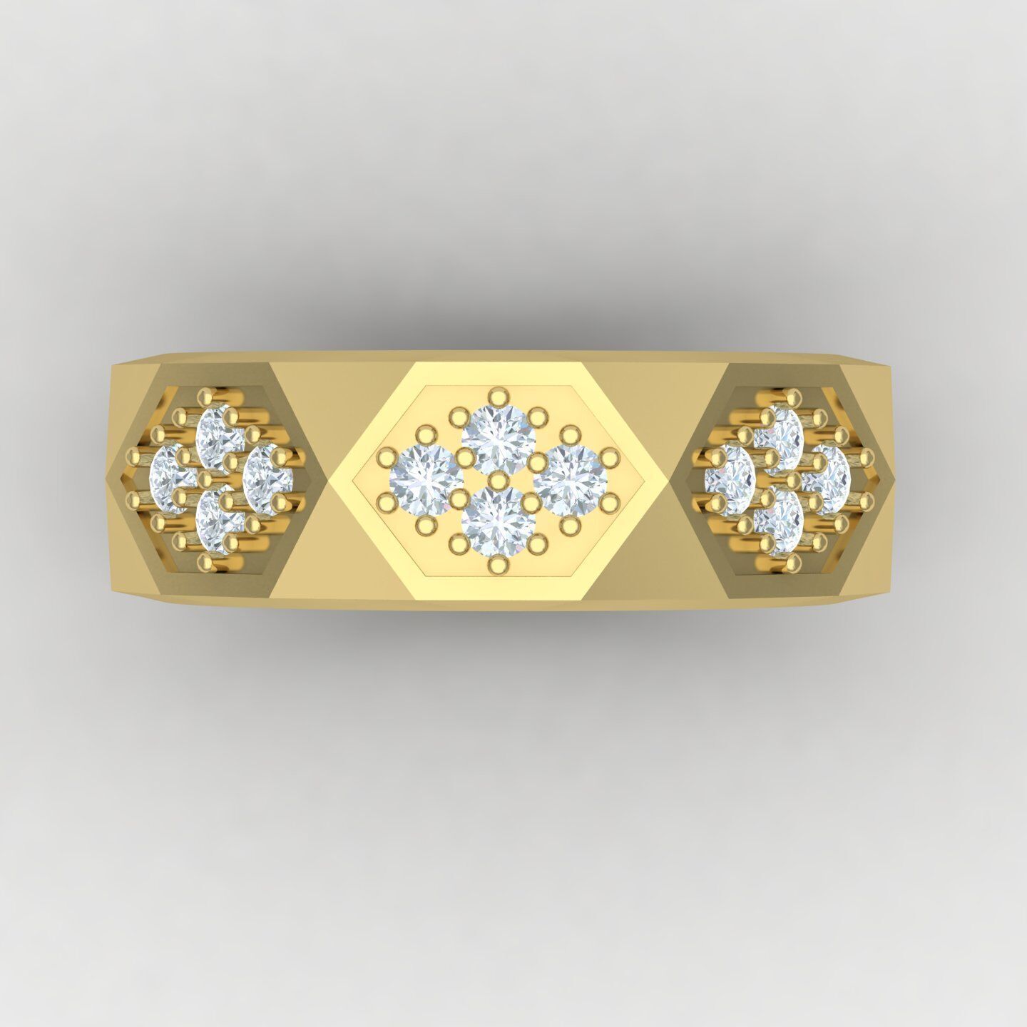 Facet ring 04 3D print model_6