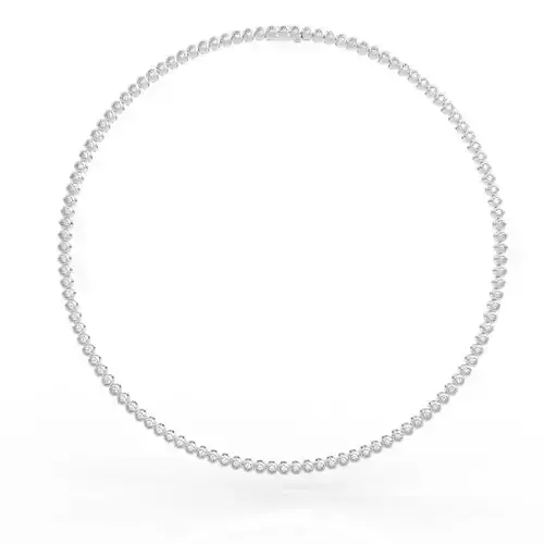 Gem Tennis Necklace Circle