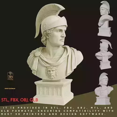 Ancient Roman Hero Figure 3D Printable STL FBX OBJ