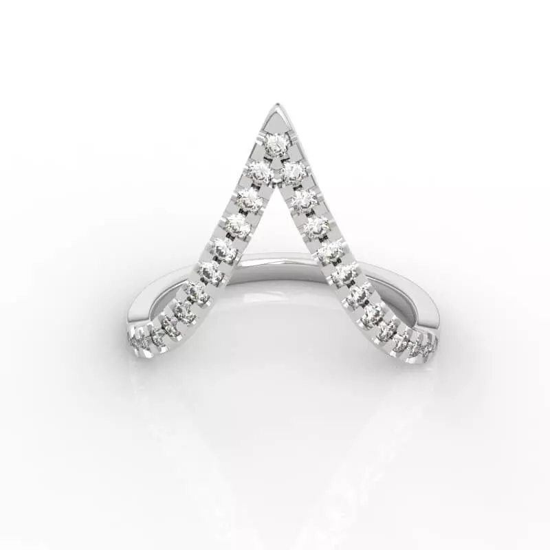 Chevron Diamond Ring 3D print model