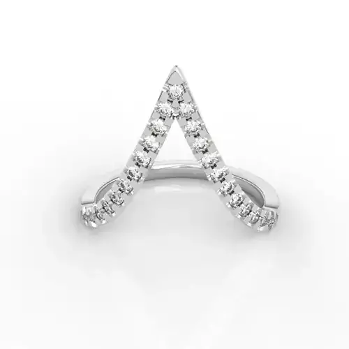  Chevron Diamond Ring