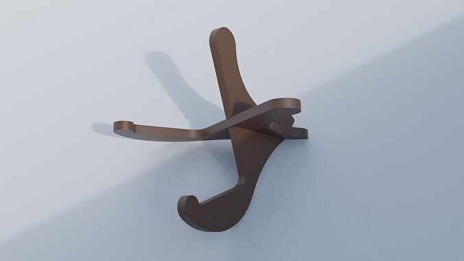 Realistic Guitar Wood Stand 3D Print Design Free 3D print model