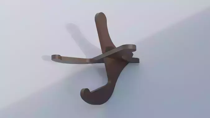 Realistic Guitar Wood Stand 3D Print Design
