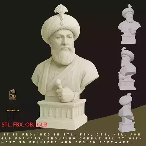Ottoman Sultan Figure 3D Printable STL FBX OBJ GLB