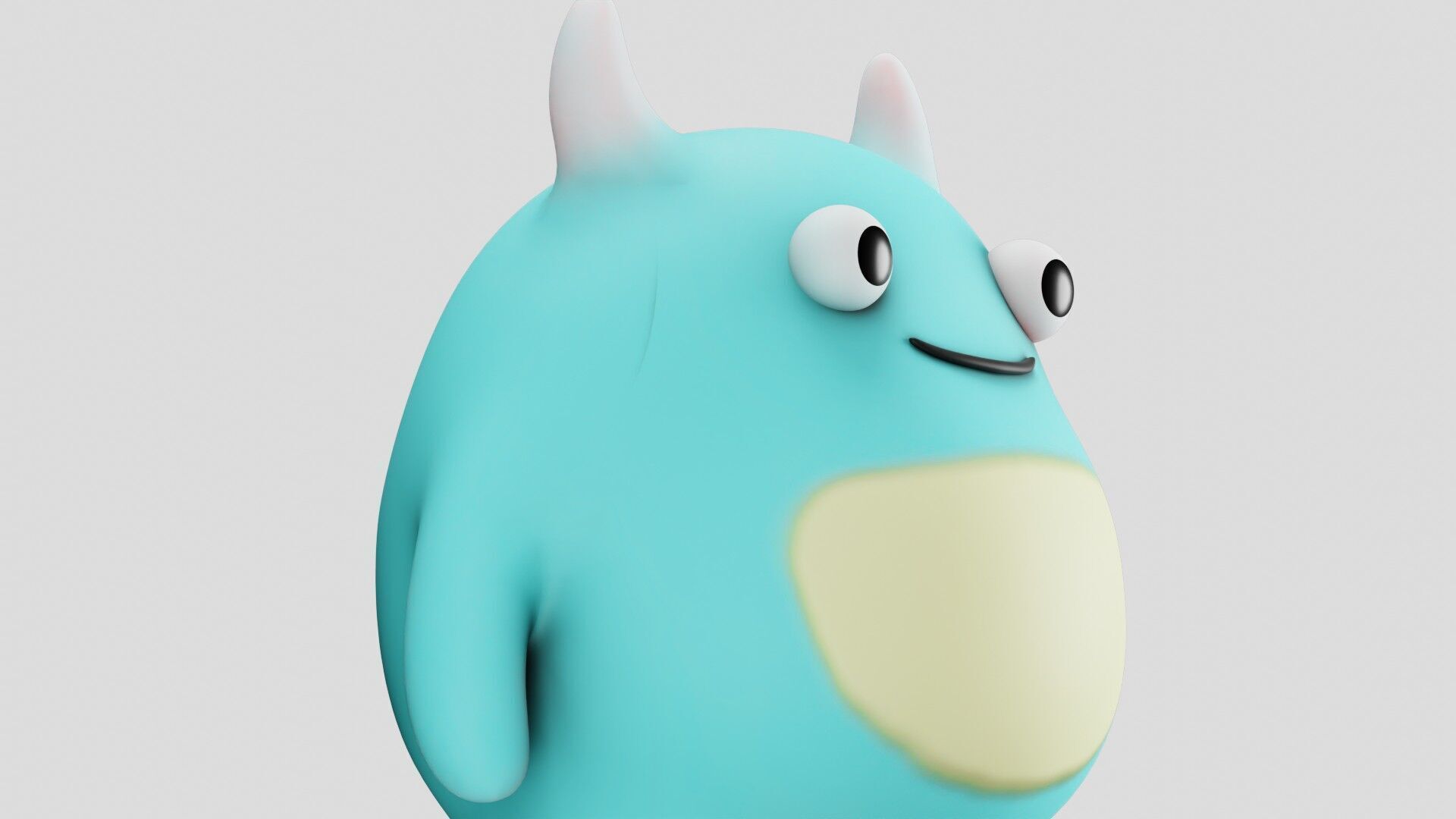  Chubbit the Friendly Monster Stylized Low Poly 3D Character Free low-poly 3D model_15