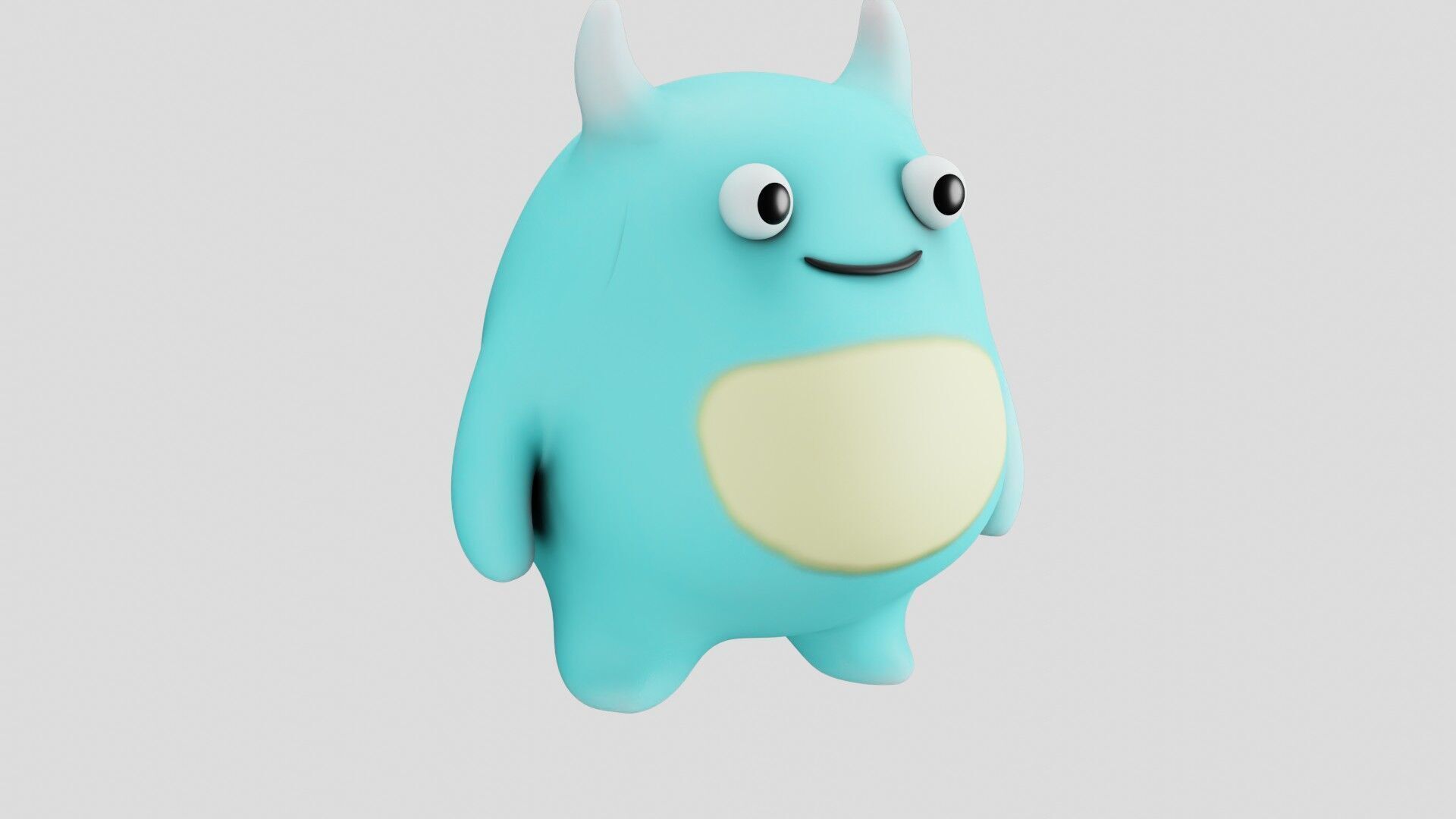 Chubbit the Friendly Monster Stylized Low Poly 3D Character Free low-poly 3D model_4