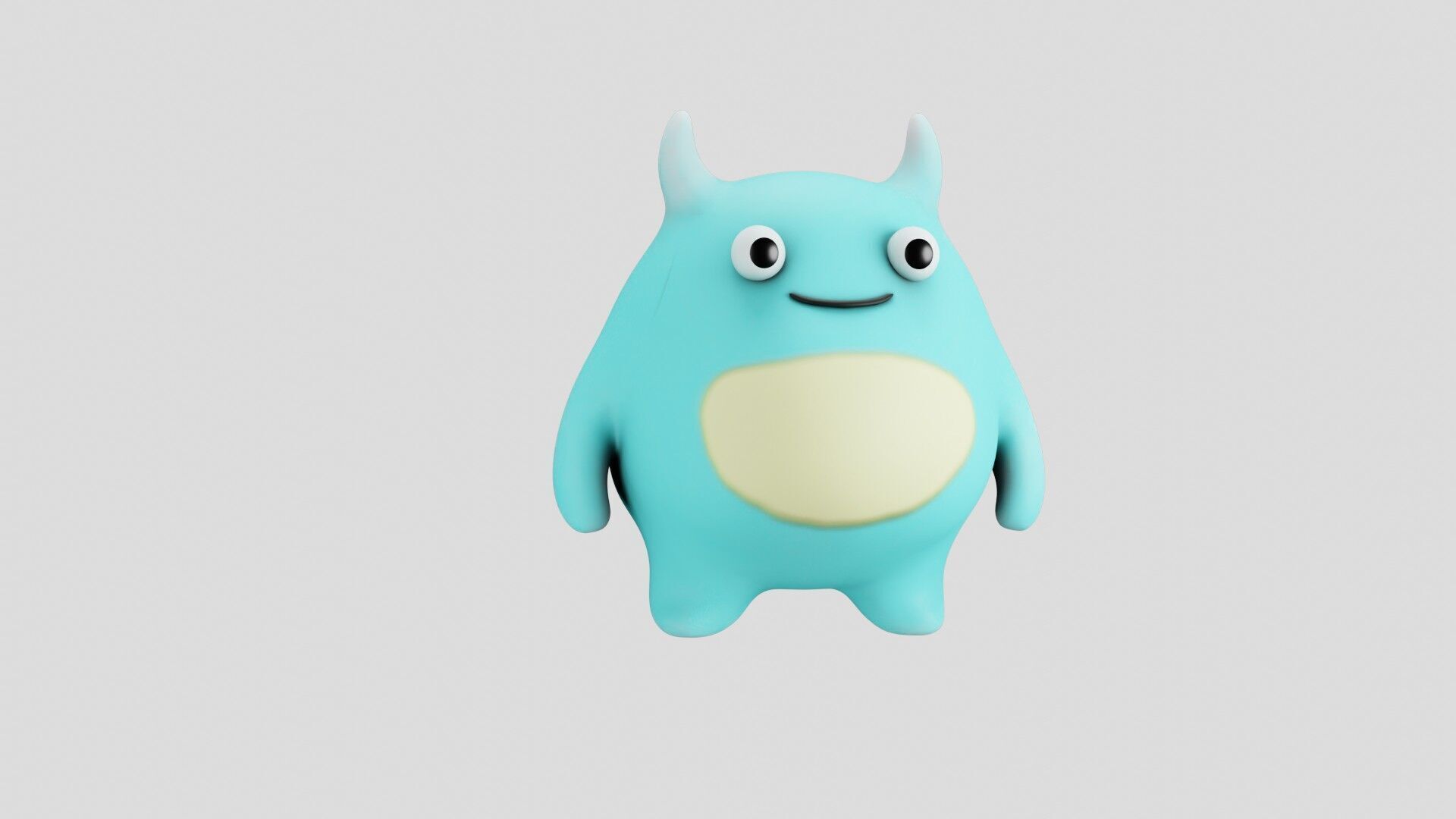  Chubbit the Friendly Monster Stylized Low Poly 3D Character Free low-poly 3D model_2
