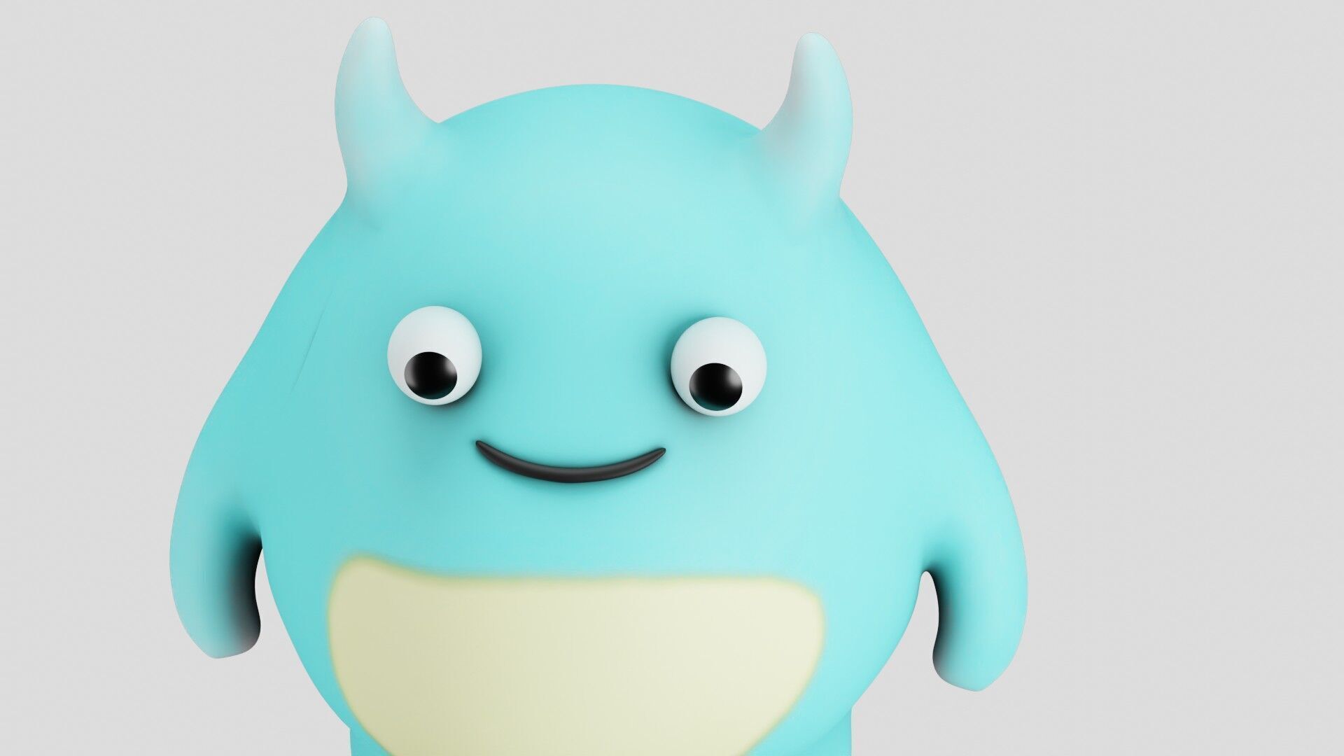  Chubbit the Friendly Monster Stylized Low Poly 3D Character Free low-poly 3D model_11