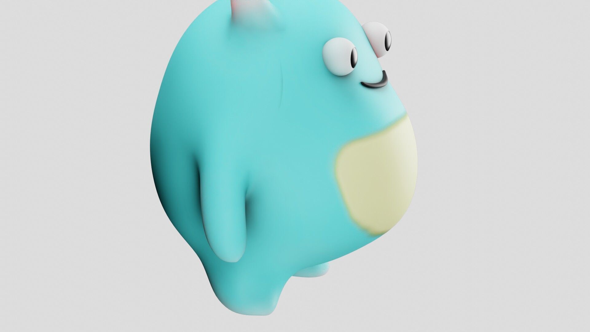  Chubbit the Friendly Monster Stylized Low Poly 3D Character Free low-poly 3D model_9