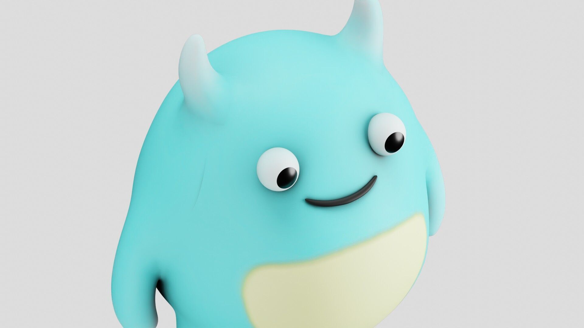  Chubbit the Friendly Monster Stylized Low Poly 3D Character Free low-poly 3D model_16