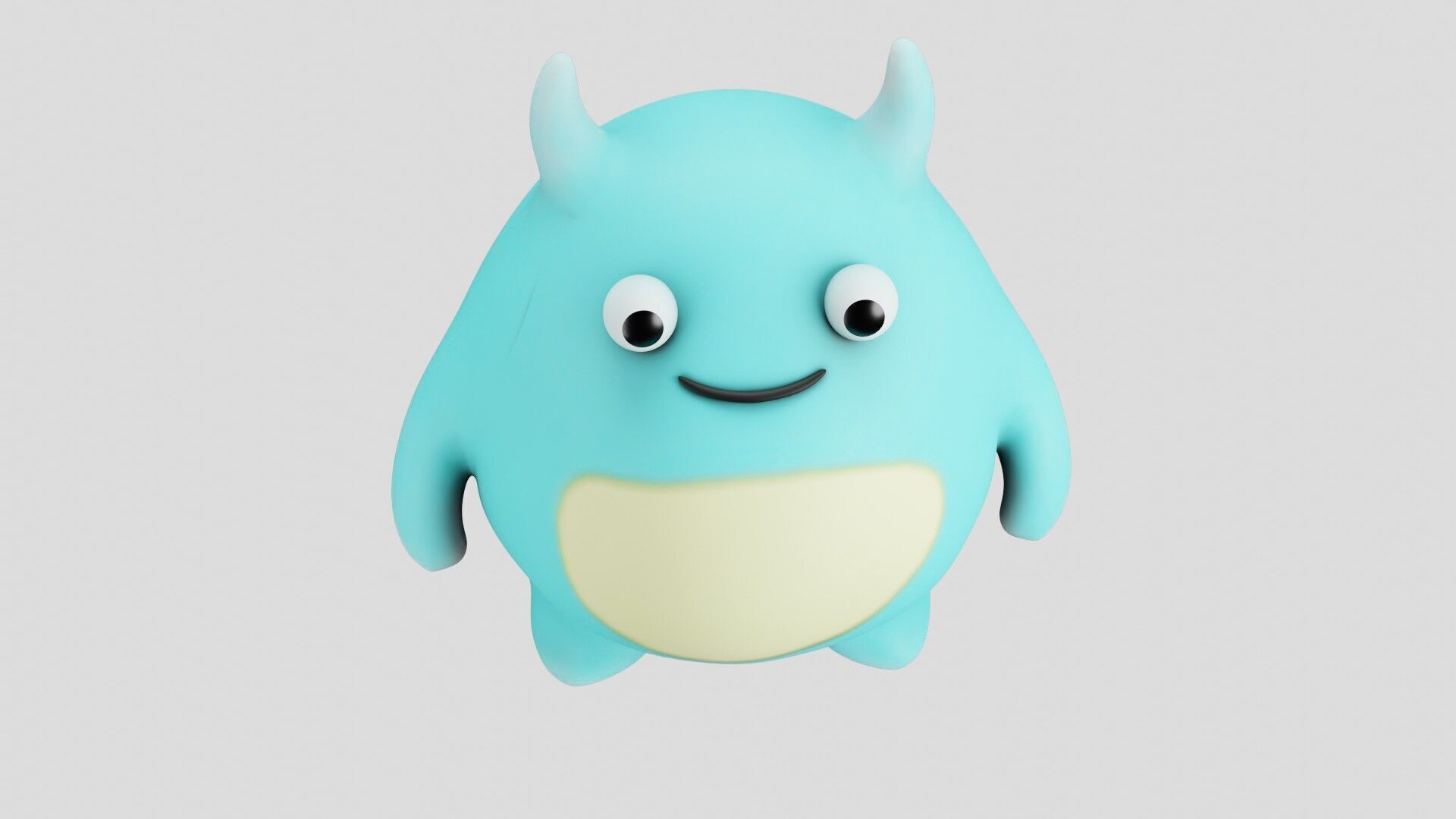  Chubbit the Friendly Monster Stylized Low Poly 3D Character Free low-poly 3D model_7