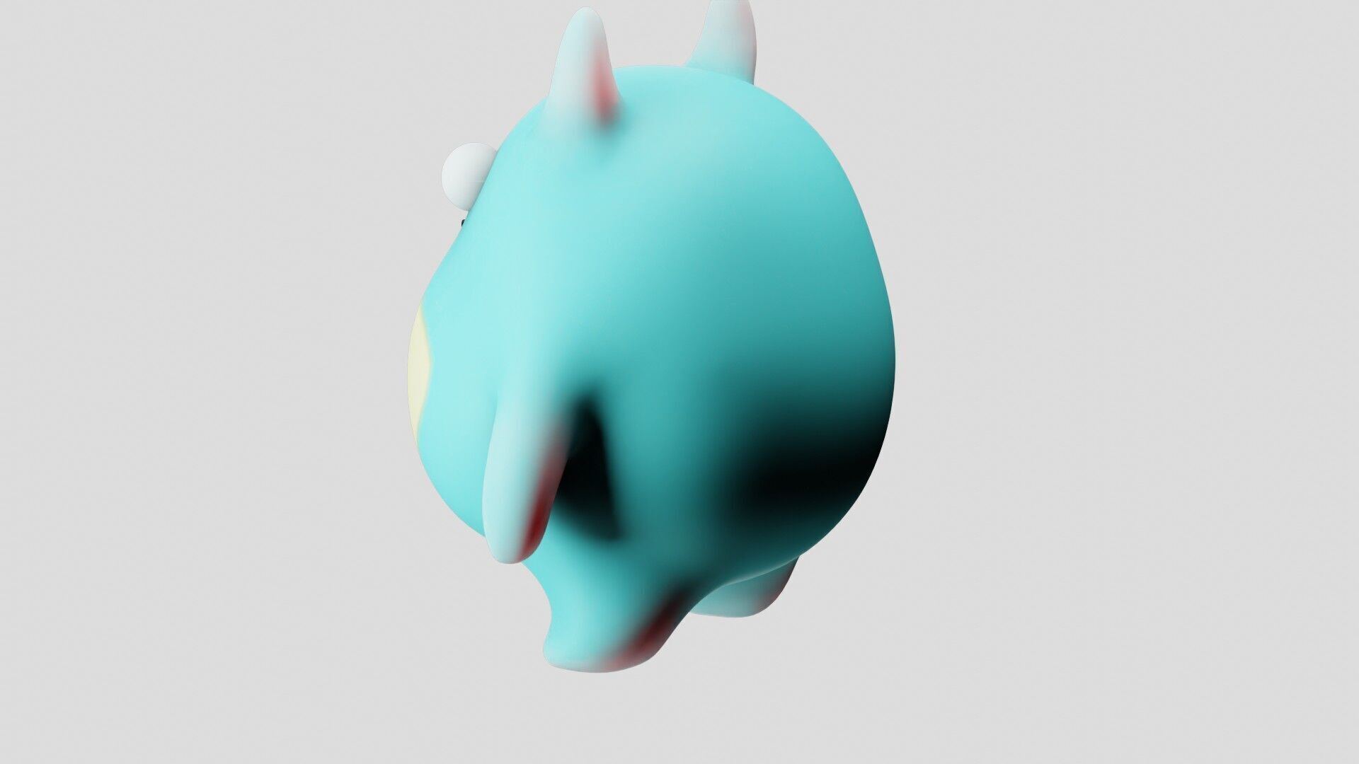  Chubbit the Friendly Monster Stylized Low Poly 3D Character Free low-poly 3D model_5