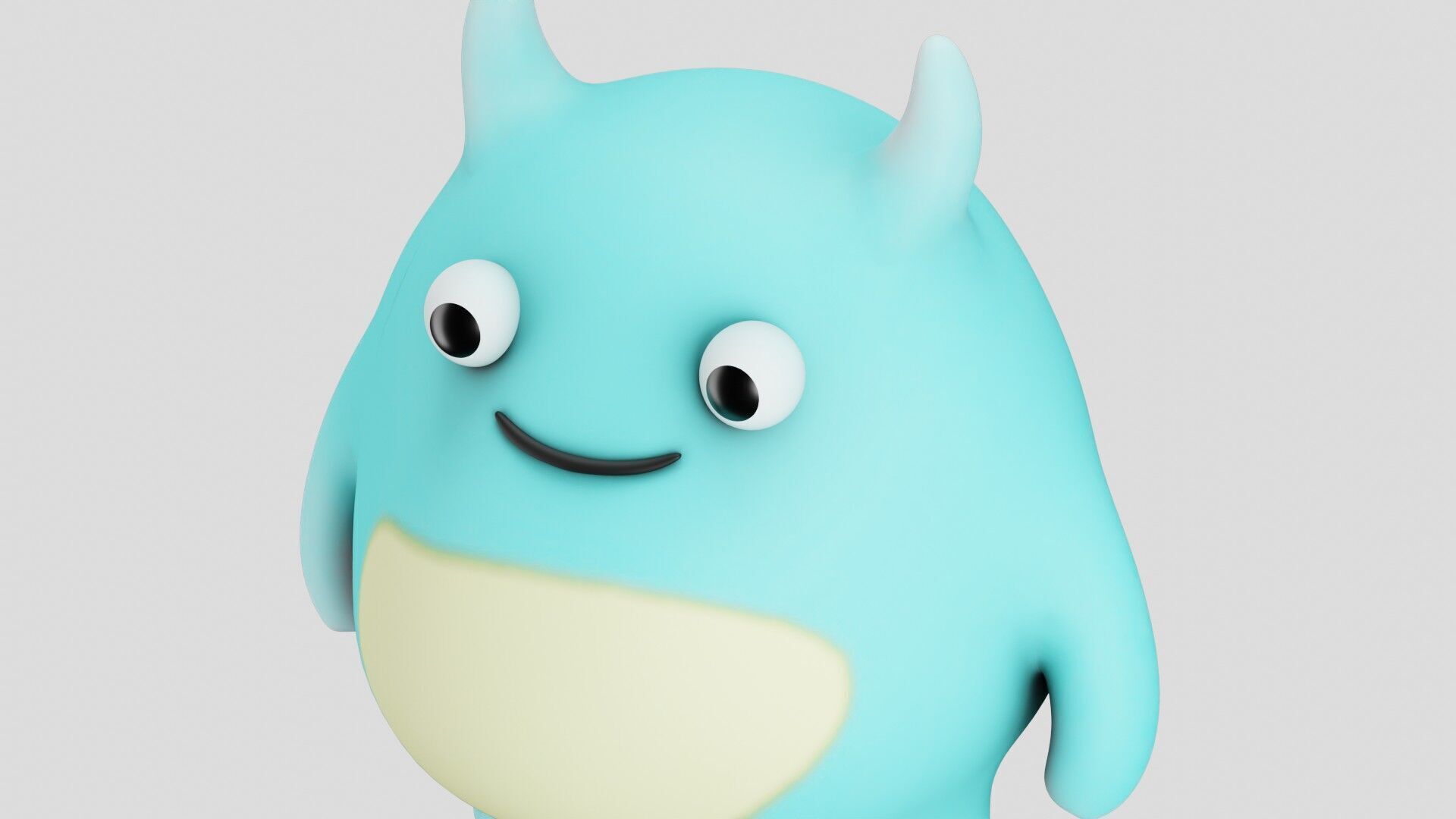  Chubbit the Friendly Monster Stylized Low Poly 3D Character Free low-poly 3D model_17