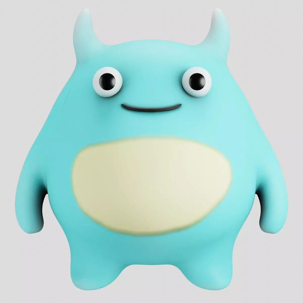  Chubbit the Friendly Monster Stylized Low Poly 3D Character Free low-poly 3D model_0