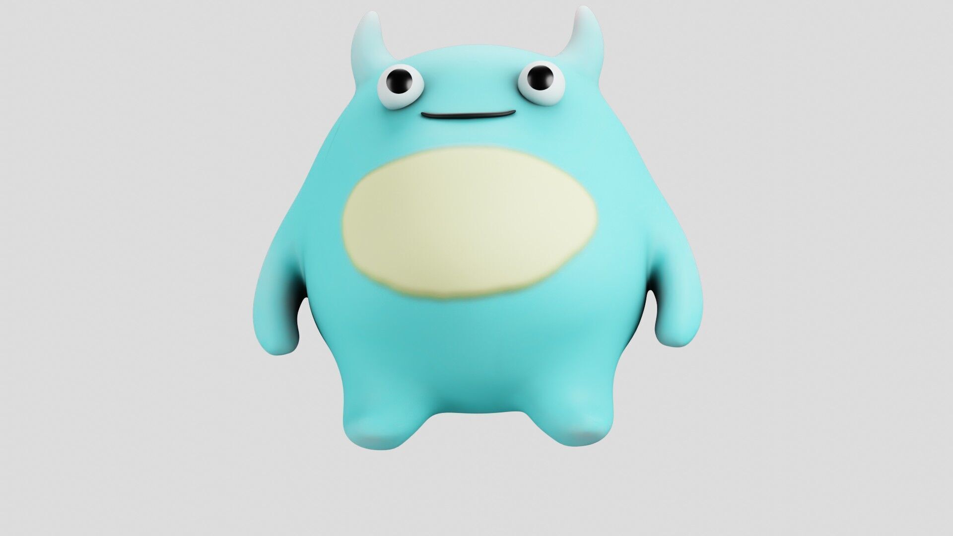  Chubbit the Friendly Monster Stylized Low Poly 3D Character Free low-poly 3D model_6
