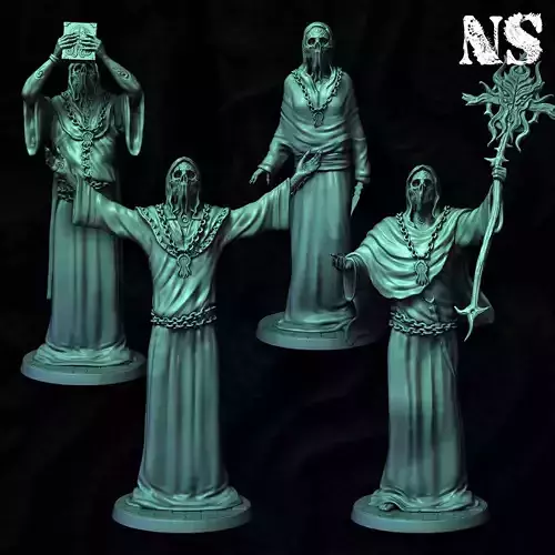 Cult of Cthulhu - Cultists x4 3D print model
