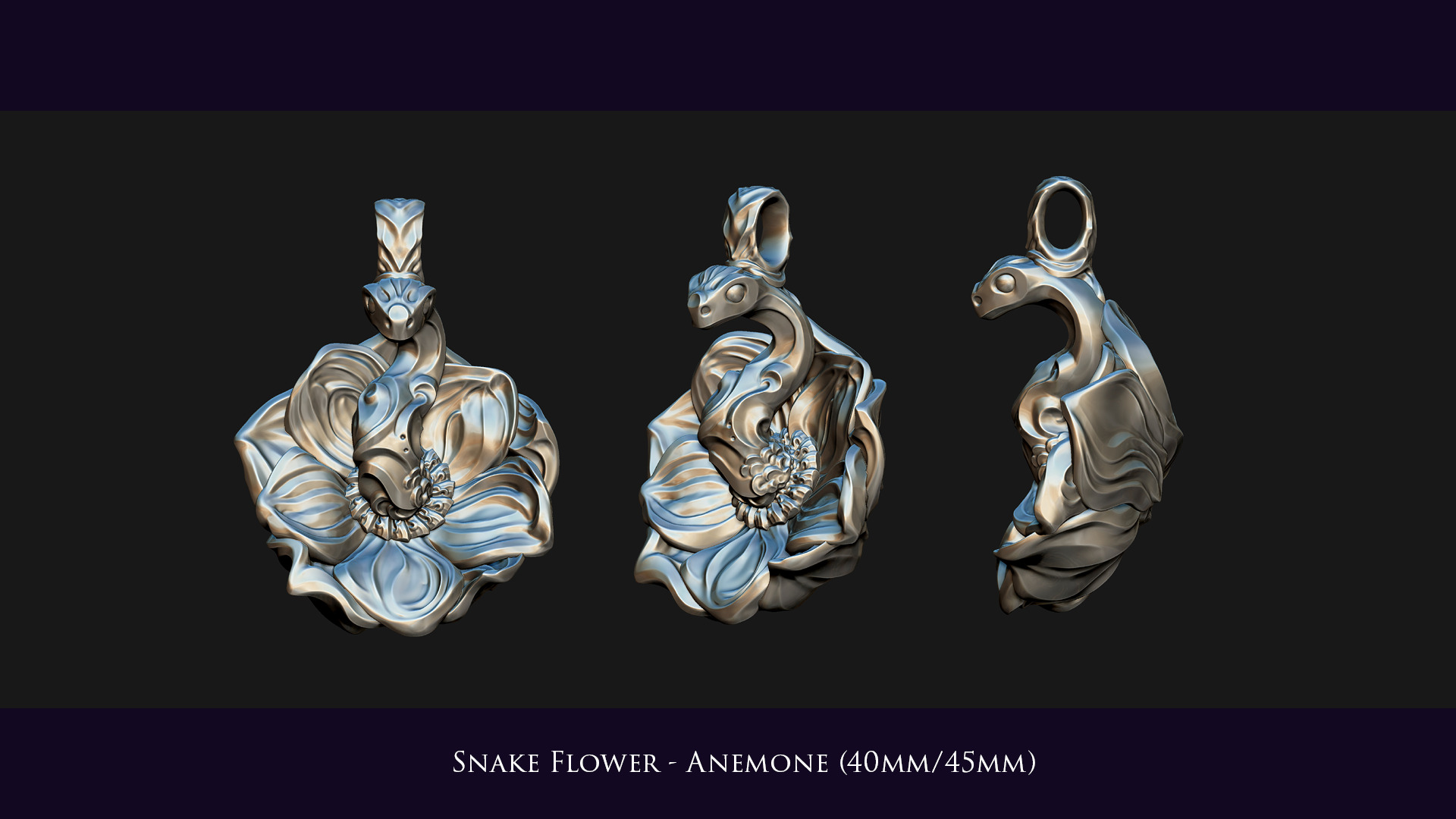 Snake Flower - Anemone 3D print model_2