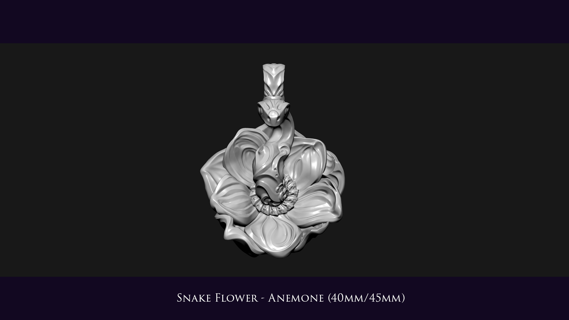 Snake Flower - Anemone 3D print model_3