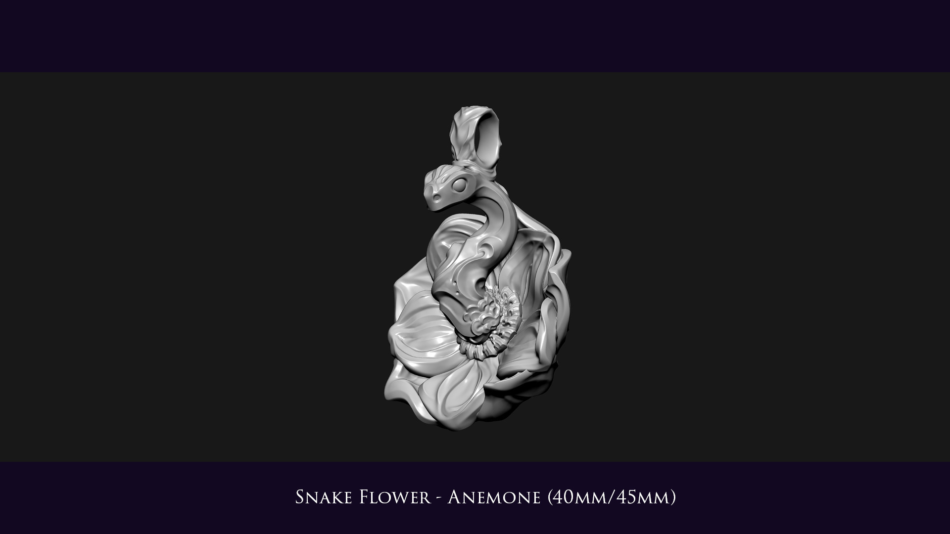 Snake Flower - Anemone 3D print model_4